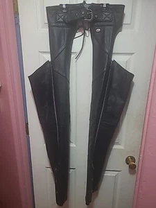 harley davidson Women's Medium Leather Chaps - Picture 1 of 10