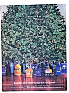 Árbol de Navidad Crown Royal 1998 de colección ¿Cuántas pistas? Anuncio impreso original - Imagen 1 de 3