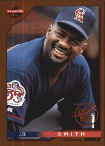 1996 Score Dugout Collection Artist's Proofs Angels Baseball Card #A88 Lee Smith