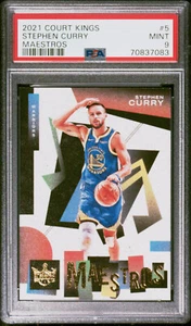 STEPHEN CURRY 2021-22 PANINI COURT KINGS MAESTROS PSA 9 POP 2!!! #5 WARRIORS - Imagen 1 de 3