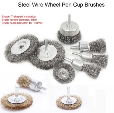 Steel Wire Wheel Pen Brush Cup Brushes Polishing Brush for Dremel Rotary Tool - Image 1 of 4