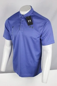 Under Armour Men's Tech Polo Short Sleeve Shirt Starlight Pitch Gray 561 - Picture 1 of 5