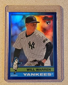 Will Warren 2025 Topps Heritage SP Chrome Blue Refractor RC #d /150 - Yankees 🔥 - Picture 1 of 2