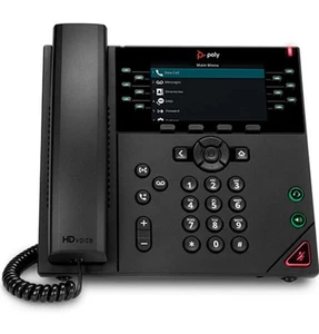 Polycom 2200-48840-025 VVX 450 Corded Telephone - Black - New In Original Box - Photo 1/4