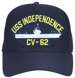 USS Independence CV-62 Baseball Cap. dunkelblau. Made in USA - Bild 1 von 1