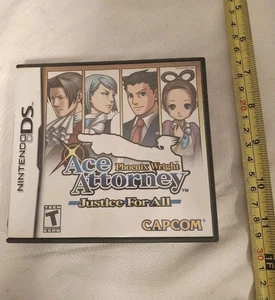 Phoenix Wright: Ace Attorney Justice for All, Nintendo DS, US NTSC, EN MUY BUENA CONDICIÓN - Imagen 1 de 3