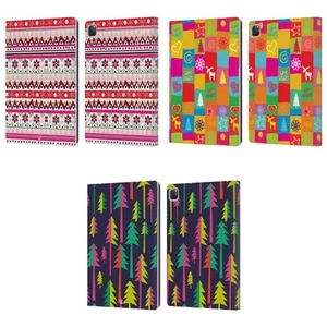 HEAD CASE DESIGNS HIPPIE XMAS LEATHER BOOK WALLET CASE COVER FOR APPLE iPAD - Picture 1 of 9