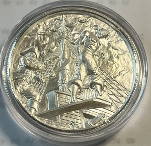Gehäuse Elementar Freibeuter 2 Oz Silber .999 Totenkopf Münze No Prey No Pay Walk Plank - Bild 1 von 3