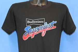 vtg 80s BUDWEISER SUPERFEST 1982 R&B STEVIE WONDER ARETHA FRANKLIN t-shirt M - Picture 1 of 6