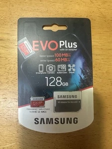 Samsung EVO Plus 128GB Micro SDHC Flash Memory Card 100MB/S - Photo 1 sur 2