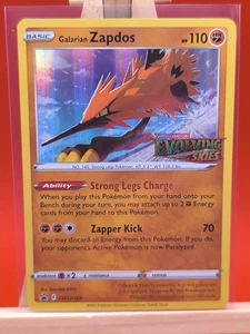 Galarian Zapdos SWSH124 Evolving Skies Prerelease Holo Rare Promo Pokemon Card - Picture 1 of 14
