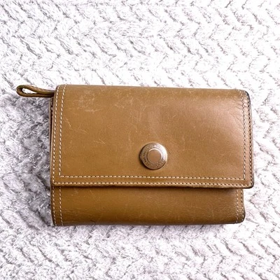Cartera Coach Vintage Chelsea Cuero Tostado Tarjeta Moneda Triple Foto 1 de 4