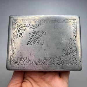1956 Vintage Sowjetische UdSSR Aluminium Zigarettenetui Box Jagd Setzer Hund gemarkt - Bild 1 von 8