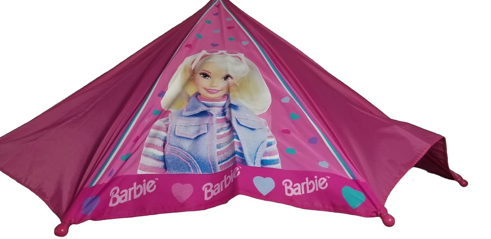 Mattel Barbie Niños Nylon Paraguas Barbie Mango Moldeado Pirámide Bolsos 1999 Foto 1 de 4