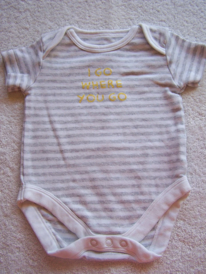 BNWNT Baby Boy's Mothercare Grey White & Yellow Short Sleeve Bodysuit Size 000 - image 1 of 1