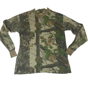 Vintage RARE Ace Outdoor Outfitter Crew Neck LS T-shirt Size L CAMO USA - Picture 1 of 11