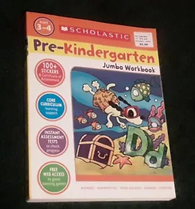 Scholastic Pre-Kindergarten Jumbo Workbook - Paperback (Ages 3-4) NEW - Picture 1 of 6