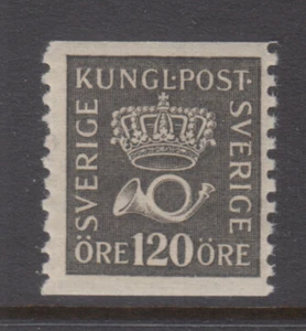 Sweden Sc 156 Crown & Postal Horn 120o Black F/VF Mint Never Hinged (Fa 171) - Picture 1 of 2