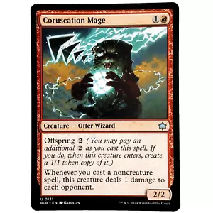 x4 Coruscation Mage Bloomburrow Criatura Otter Wizard Juego Poco Común M/NM Rojo - Imagen 1 de 3
