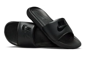 Nike Men Victory ONE Slide Slipper Shoes ALL-Black Beach GYM Sandals CN9675-003 - Picture 1 of 7