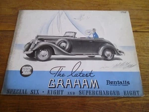 GRAHAM SPECIAL SIX, EIGHT AND SUPERCHARGED EIGHT CAR BROCHURE 1935/36 - Picture 1 of 3