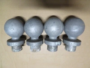 4VINTAGE CANNON BALL TOP fence or gate FINIALS 25C - Picture 1 of 5