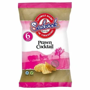 Seabrook Crinkle Cut Prawn Crisps 25g x 6 per pack - Pack of 2 - Picture 1 of 1