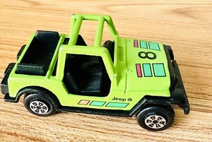 Vintage Tootsie Toy Diecast CJ-7 Jeep Lime Green Toy Car 3 3/4” Long 1980s Truck - Picture 1 of 6