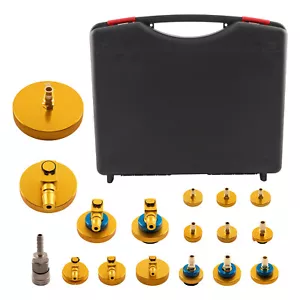 17x Brake Bleeder Kit Master Cylinder Adapters Brake Oil Fluid Bleeding Tools - Picture 1 of 11