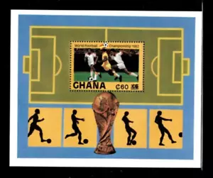 Ghana 1984 - World Cup Football REVAL - Souvenir Stamp Sheet Scott #878 - MNH - Picture 1 of 1