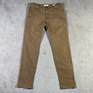 Brax Chuck Pants Mens Size 36x34 Modern Fit Chino Tan Cotton Stretch Casual - Picture 1 of 17