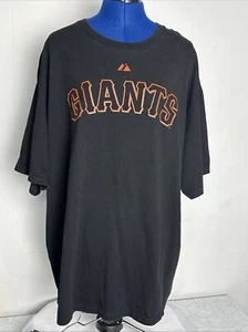 Lincecum #55 San Francisco Giants MLB Majestic T-shirt Men's 2XL Black 1463 - Picture 1 of 6
