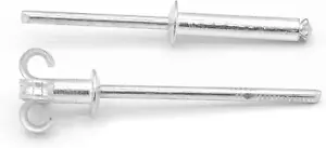 | Rivetti a Fiore in Alluminio. 4,8 X 12 Mm. Colore Argento (100 Pezzi) - Foto 1 di 5