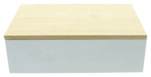 Caja de Almacenamiento "Naturelle"Caja Almacenamiento Madera Caja Regalo Blanco - Imagen 1 de 1