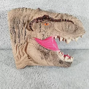Títere de mano cabeza de dinosaurio Tyrannosaurus Rex T-Rex plástico realista flexible - Imagen 1 de 6