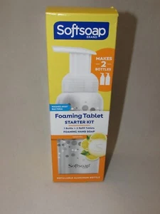 New Sealed Box!! Softsoap Foaming Tablet Starter Kit * 1 Bottle + 2 Tablets - Picture 1 of 6