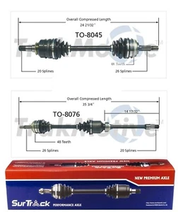 For Toyota Camry Celica GT GTS FWD Pair of Front CV Axle Shafts SurTrack Set - Picture 1 of 1