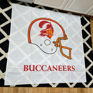 Vintage Tampa Bay Buccaneers Drapery By Artex 100% Cotton Made In U.S.A. 44"x44"