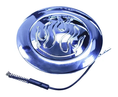 Volante de aluminio cromado GM botón de bocina de llama 9 agujeros Hot Rod Foto 1 de 2