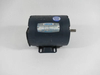 Leeson 1/4HP 1725/1425RPM 208-230/460V C56 TENV 3PH 1.1-1.2/.55-.6A USED - Image 1 of 4