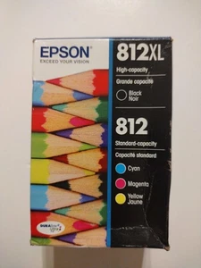 Cartuchos de tinta originales Epson 812XL negros y 812 colores T812XL-BCS caducan 12/2027 - Imagen 1 de 2