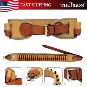 TOURBON Shotgun Shell Waist Belt Cartridge Holder Shooting 20GA Bandolier in US - Picture 1 of 24