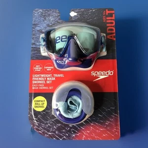 Juego de máscara de snorkel de viaje Speedo para adultos - azul marino. Edades 14+ ¡NUEVO! Vacation Beach Ocean - Imagen 1 de 6