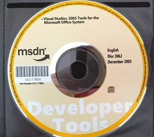 Microsoft Visual Studio 2005 Tools for Microsoft Office System w/ License - Picture 1 of 1
