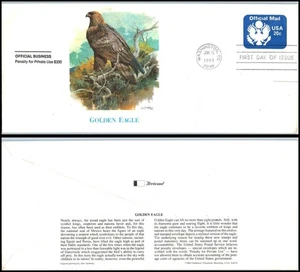 1983 Official Mail 20c stationery entire Sc UO73 Fleetwood FDC eagle & shield - Picture 1 of 1