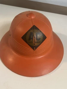 Farm Vintage Allis Chalmers Pith Helmet Tractor Advertising Hard Hat - Picture 1 of 9
