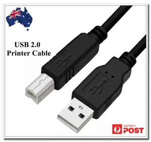 3M Universal USB Cable for Printer Brother Canon Dell Epson HP Male Type A to B - Picture 1 of 21