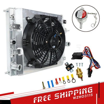 For 1992-2000 Honda Civic EK EG Integra Radiator 3 Row Aluminum+Shroud Fan+Relay Foto 1 de 4
