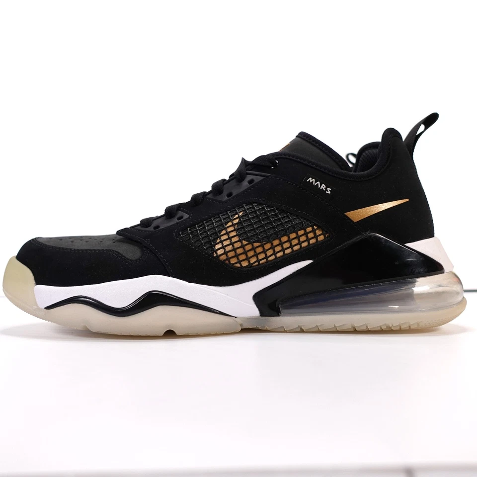 Nike Air Jordan Mars 270 Negro Dorado Blanco CK1196-017 Para hombres Talla 9 Muestra Rara Foto 1 de 4
