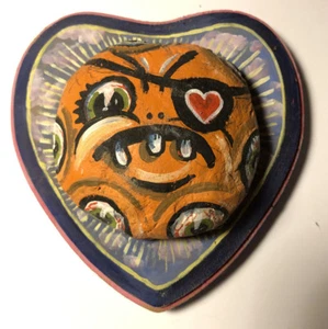 Targa: mostro pop art adorabile cartone animato a più occhi arancione pirata  - Foto 1 di 1